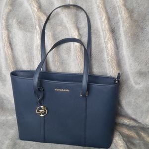 Michael Kors Sady Laptop Tote in Navy